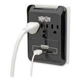 EATON Protect It! Surge Protector, 3 AC Outlets/2 USB Ports, 540 J, Black - SK30USB