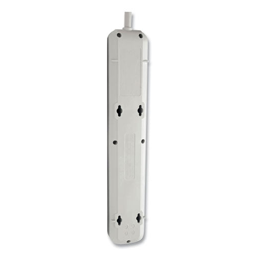 EATON Protect It! Surge Suppressor, 7 AC Outlets, 6 ft Cord, 1,080 J, Light Gray - STRIKER