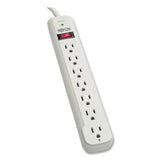 EATON Protect It! Surge Suppressor, 7 AC Outlets, 6 ft Cord, 1,080 J, Light Gray - STRIKER