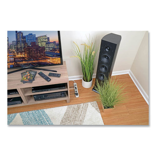 EATON Protect It! Surge Suppressor, 7 AC Outlets, 6 ft Cord, 1,080 J, Light Gray - STRIKER