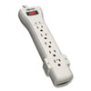 Protect It! Surge Suppressor, 7 AC Outlets, 7 ft Cord, 2,160 J, Light Gray - SUPER7