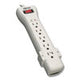 Protect It! Surge Suppressor, 7 AC Outlets, 7 ft Cord, 2,160 J, Light Gray - SUPER7