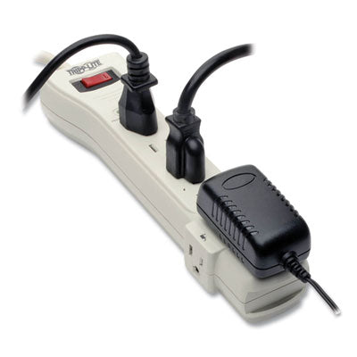 Protect It! Surge Suppressor, 7 AC Outlets, 7 ft Cord, 2,160 J, Light Gray - SUPER7
