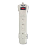Protect It! Surge Suppressor, 7 AC Outlets, 7 ft Cord, 2,160 J, Light Gray - SUPER7