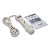 Protect It! Surge Suppressor, 7 AC Outlets, 7 ft Cord, 2,160 J, Light Gray - SUPER7