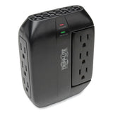 EATON Swivel6 Six-Outlet, Direct Plug-in Surge Suppressor, 6 AC Outlets, 1,500 J, Black - SWIVEL6