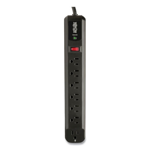 EATON Protect It! Surge Suppressor, 7 AC Outlets, 4 ft Cord, 1,080 J, Black - TLP74RB