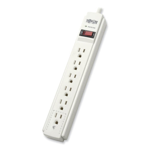 EATON Protect It! Surge Suppressor, 6 AC Outlets, 6 ft Cord, 790 J, Light Gray - TLP606