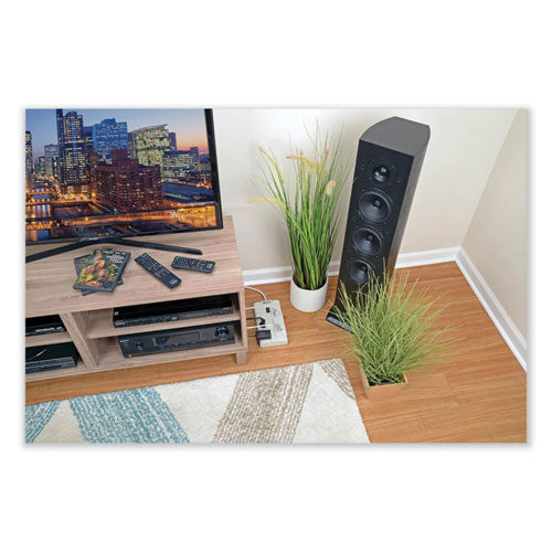 EATON Protect It! Surge Suppressor, 8 AC Outlets, 8 ft Cord, 1,440 J, Light Gray - TLP808