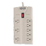 EATON Protect It! Surge Suppressor, 8 AC Outlets, 8 ft Cord, 1,440 J, Light Gray - TLP808