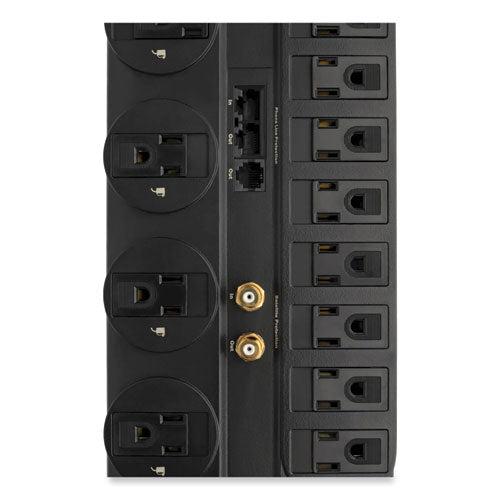 EATON SURGE,12 OUTLET,8 FT,BK - TLP1208SAT