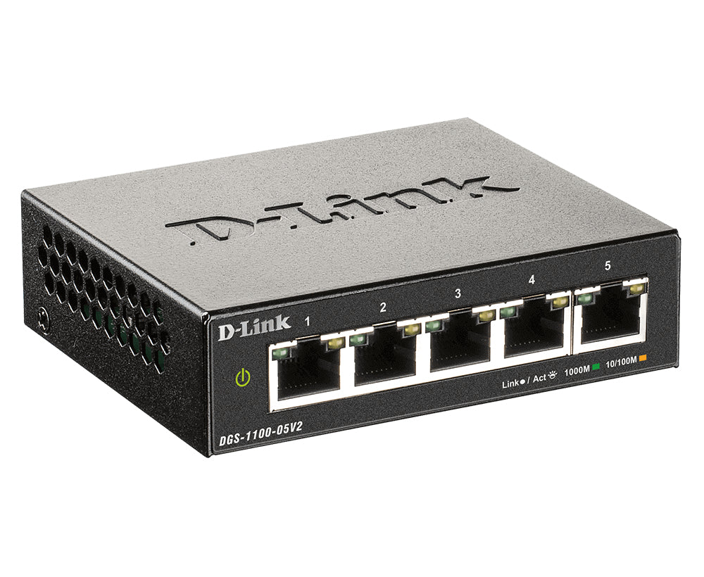 D-Link 5-Port Gigabit Smart Managed Switch - DGS-1100-05V2