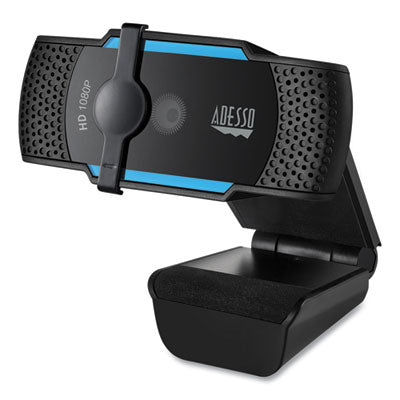 CyberTrack H5 1080P HD USB AutoFocus Webcam with Microphone, 1920 pixels x 1080 pixels, 2 Mpixels, Black - Cybertrack H5