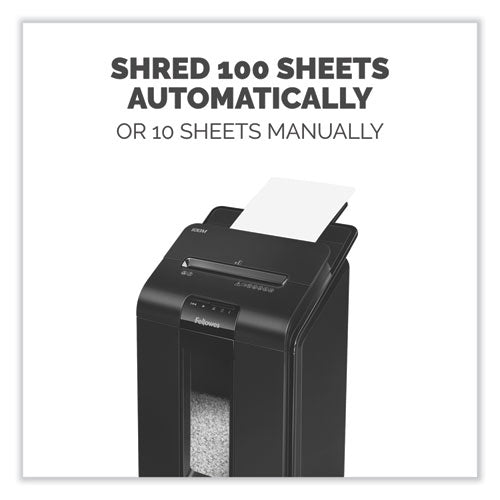 FELLOWES AutoMax 100M Auto Feed Micro-Cut Shredder, 100 Auto/10 Manual Sheet Capacity - 4629001