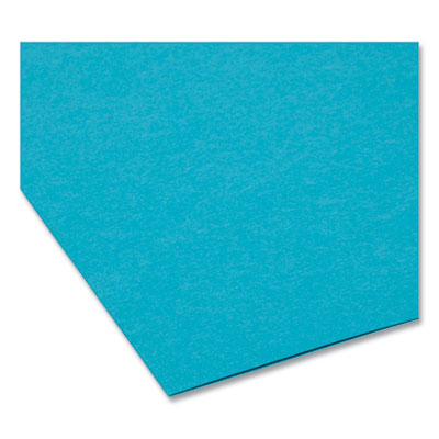 Interior File Folders, 1/3-Cut Tabs: Assorted, Letter Size, 0.75" Expansion, Teal, 100/Box - 10291 C2G