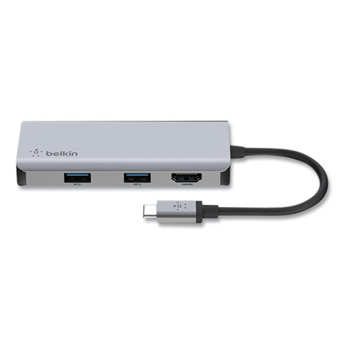 BELKIN Connect 5-in-1 Multiport Adapter Hub, Gray - PVC002BTSGY