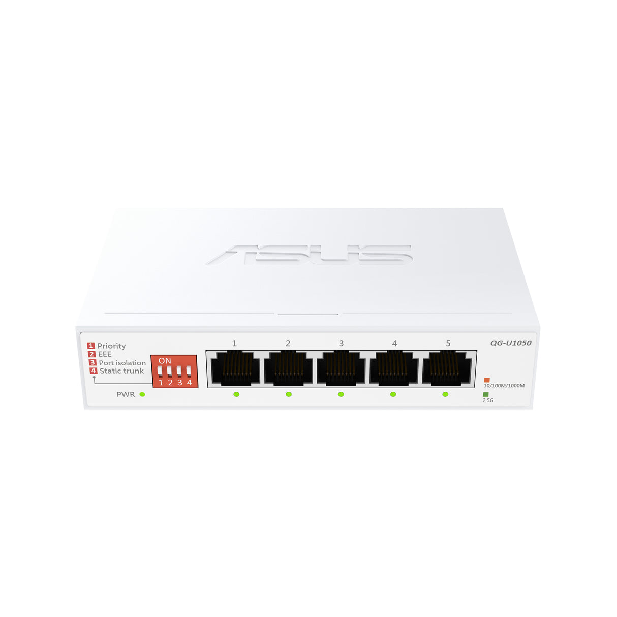 ASUS QG-U1050 Unmanaged 2.5G Ethernet (100/1000/2500) White - QG-U1050 ASUS