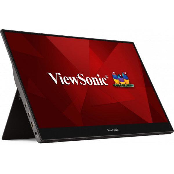 Viewsonic TD1655 computer monitor 39.6 cm (15.6") 1920 x 1080 pixels Full HD LED Touchscreen Multi-user Black, Silver - TD1655