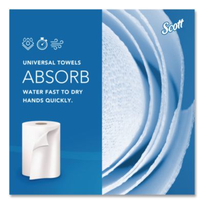 Essential High Capacity Hard Roll Towels for Business, 1-Ply, 8" x 1,000 ft, 1.5" Core, Recycled, White, 6 Rolls/Carton - 01005 LEGRAND