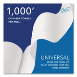 Essential High Capacity Hard Roll Towels for Business, 1-Ply, 8" x 1,000 ft, 1.5" Core, Recycled, White, 6 Rolls/Carton - 01005 LEGRAND