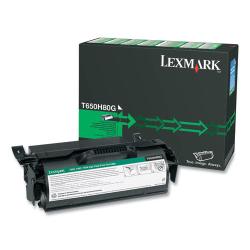 LEXMARK  Toner, 25,000 Page-Yield, Black - T650H80G