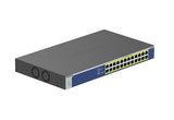 NETGEAR GS524PP Unmanaged Gigabit Ethernet (10/100/1000) Power over Ethernet (PoE) Grey - GS524PP-100NAS