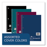 Subject Wirebound Notebook, 3-Subject, Medium/College Rule, Assorted Cover Colors, (120) 10.5 x 8 Sheets, 24/Carton - 10359 C2G