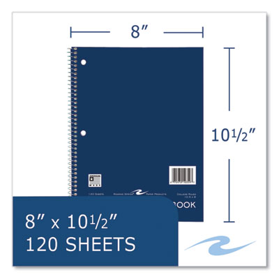 Subject Wirebound Notebook, 3-Subject, Medium/College Rule, Assorted Cover Colors, (120) 10.5 x 8 Sheets, 24/Carton - 10359 C2G