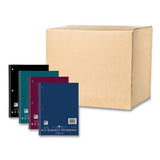 Subject Wirebound Notebook, 3-Subject, Medium/College Rule, Assorted Cover Colors, (120) 10.5 x 8 Sheets, 24/Carton - 10359 C2G
