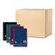 Subject Wirebound Notebook, 3-Subject, Medium/College Rule, Assorted Cover Colors, (120) 10.5 x 8 Sheets, 24/Carton - 10359 C2G