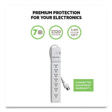 BELKIN Home/Office Surge Protector, 7 AC Outlets, 12 ft Cord, 2,160 J, White - BE107200-12