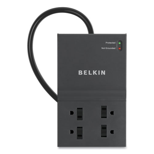 BELKIN Home/Office Surge Protector, 8 AC Outlets, 12 ft Cord, 3,390 J, Dark Gray - BE108230-12