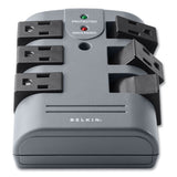 BELKIN Pivot Plug Surge Protector, 6 AC Outlets, 1,080 J, Gray - BP106000