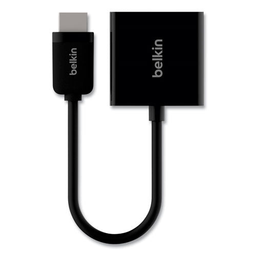 BELKIN HDMI to VGA + 3.5mm Audio Adapter, 5", Black - F2CD058