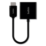 BELKIN HDMI to VGA + 3.5mm Audio Adapter, 5", Black - F2CD058