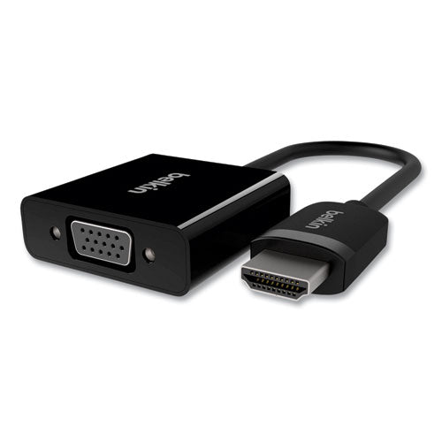 BELKIN HDMI to VGA + 3.5mm Audio Adapter, 5", Black - F2CD058