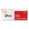 5646C001 (071 H) High-Yield Toner, 5,500 Page-Yield, Black - 5646C001