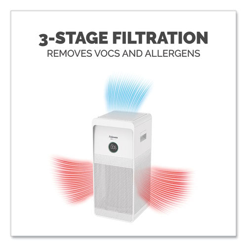 FELLOWES AeraMax SE Air Purifier, 30 ft x 30.5 ft Room Capacity, White - 9794601