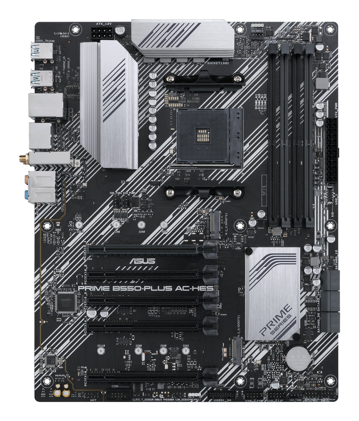 ASUS PRIME B550-PLUS AC-HES motherboard AMD B550 Socket AM4 ATX - PRIME B550-PLUS AC-HES