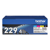 BROTHER  Toner, 1,500/1,200 Page-Yield, Black/Cyan/Magenta/Yellow, 4/Pack - TN2294PK