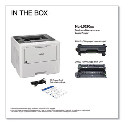 HL-L6210DW Wireless Business Monochrome Laser Printer - HLL6210DW
