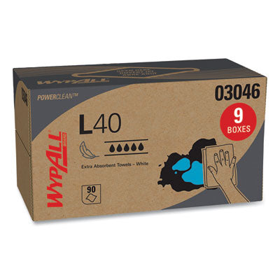 L40 Towels, POP-UP Box, 10.8 x 10, White, 90/Box, 9 Boxes/Carton - 03046 C2G