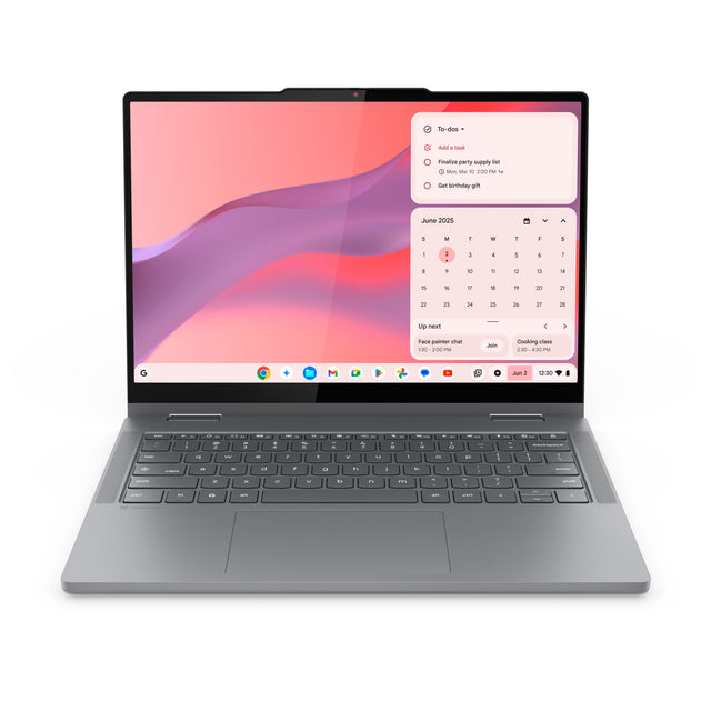 Lenovo Chrome 2in1 14IRU10 Intel Core 5 120U Chromebook 35.6 cm (14") Touchscreen WUXGA 8 GB LPDDR5-SDRAM 256 GB SSD Wi-Fi 6E (802.11ax) ChromeOS English Grey - 83LL000LUS LENOVO