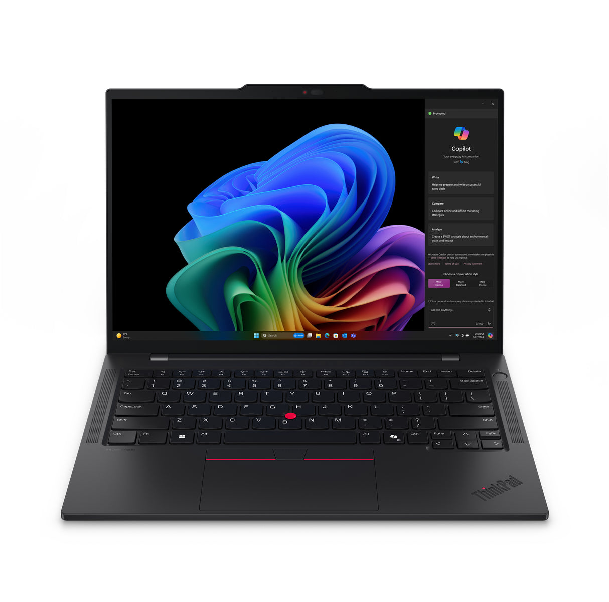 Lenovo ThinkPad T14s Gen 6 (Snapdragon) Copilot+ PC X1P-42-100 Laptop 35.6 cm (14") WUXGA 16 GB LPDDR5x-SDRAM 512 GB SSD Wi-Fi 7 (802.11be) Windows 11 Pro Black - 21N1002DUS LENOVO