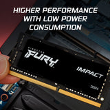 Kingston Technology FURY 32GB 3200MT/s DDR4 CL20 SODIMM (Kit of 2) Impact - KF432S20IBK2/32