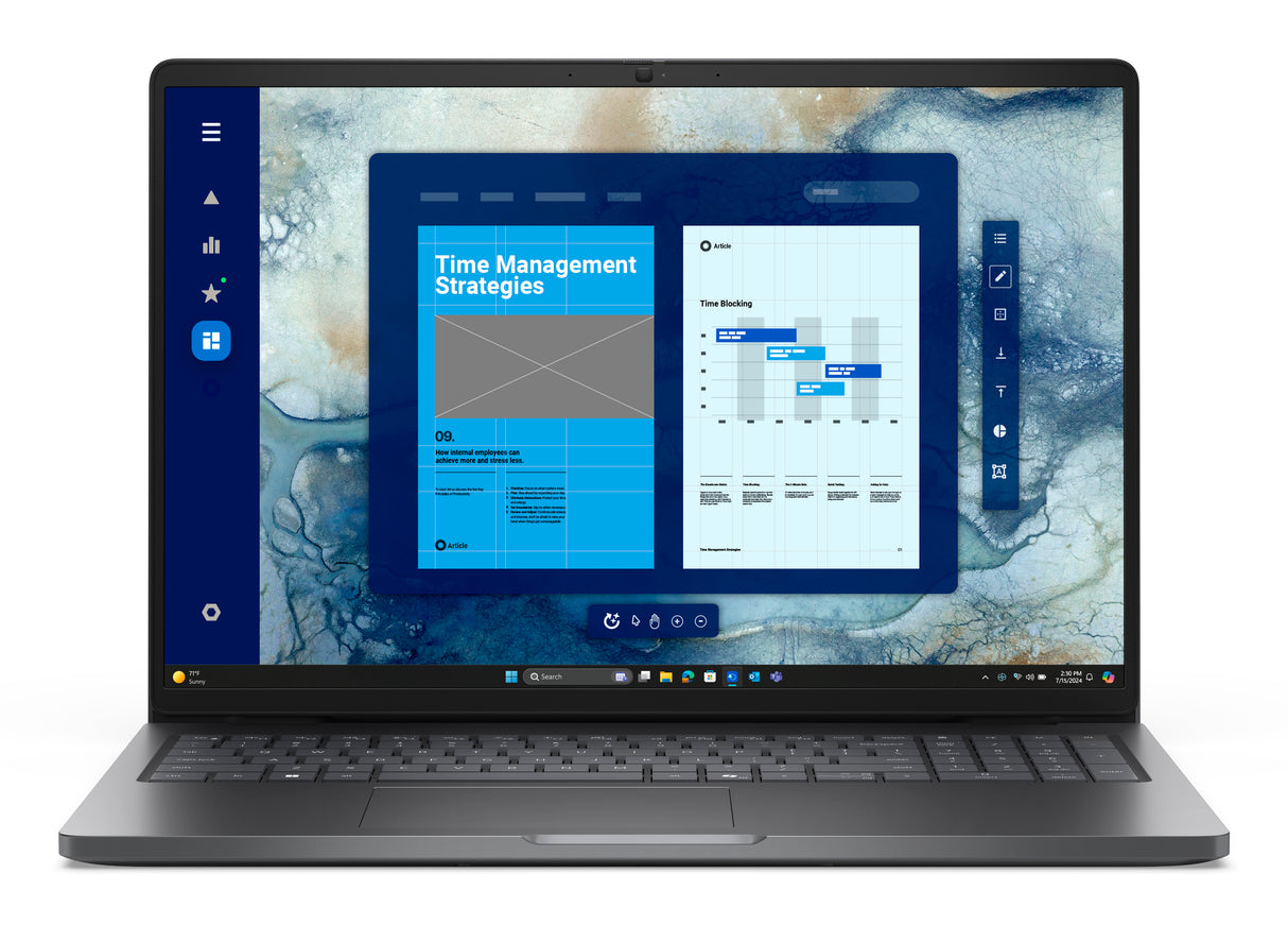 DELL Pro 16 PC16250 Intel Core Ultra 5 225U Laptop 40.6 cm (16") Full HD+ 16 GB DDR5-SDRAM 512 GB SSD Wi-Fi 6E (802.11ax) Windows 11 Pro US English Black - YFGW6