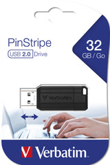 Verbatim PinStripe - USB Drive 32 GB - Black - 49064