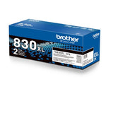 BROTHER TN830XL High-Yield Toner, 3,000 Page-Yield, Black, 2/Pack - TN830XL2PK