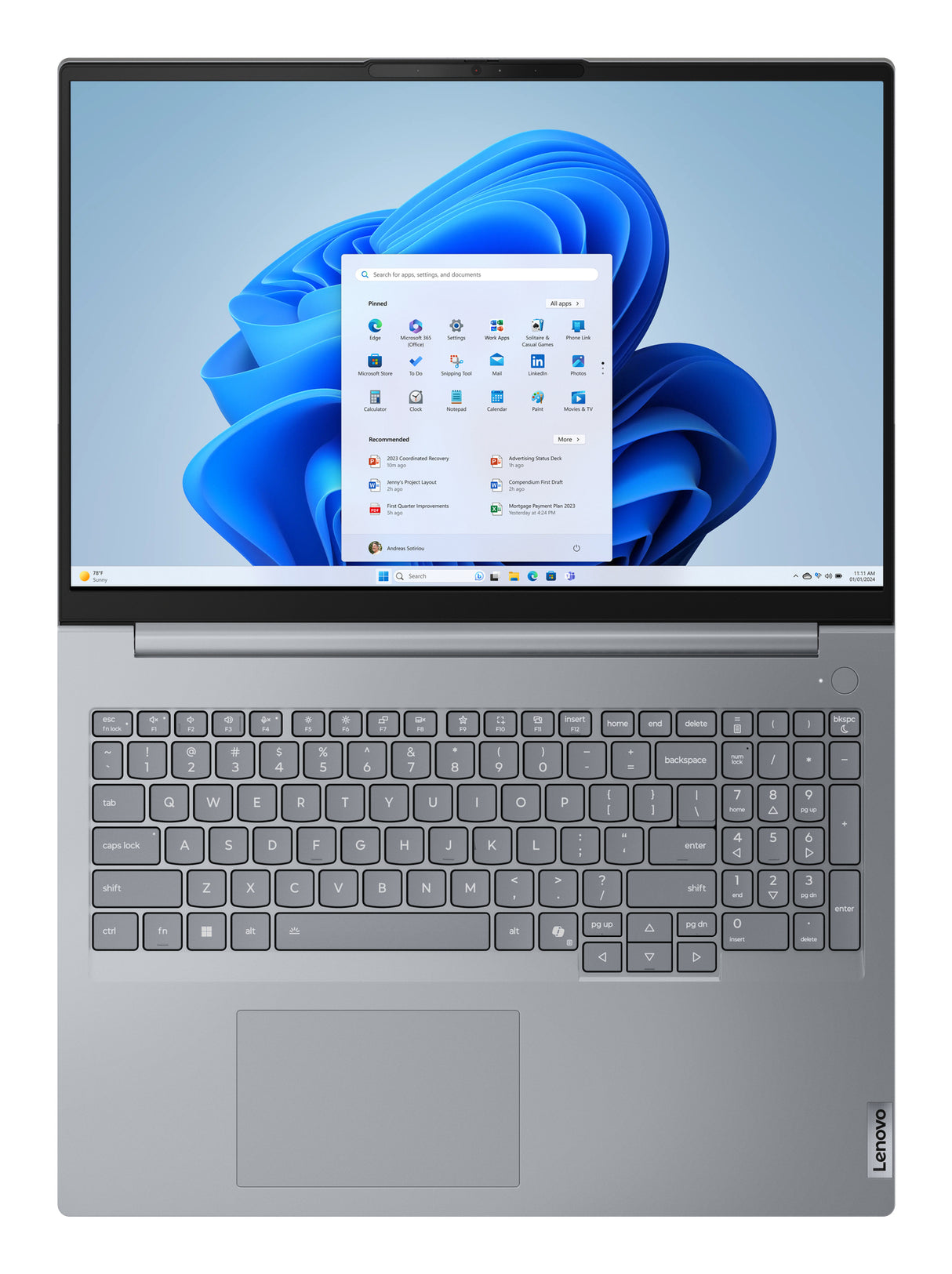 Lenovo ThinkBook 16 G8 IAL Intel Core Ultra 5 225U Laptop 40.6 cm (16") WUXGA 16 GB DDR5-SDRAM 512 GB SSD Wi-Fi 6E (802.11ax) Windows 11 Pro Grey - 21SK0095US