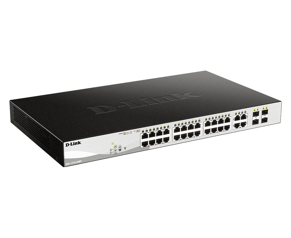 D-Link 28-Port Gigabit PoE Smart Managed Switch including 4 Combo Ports - DGS-1210-28P D-LINK